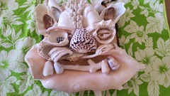 貝でシーサー２